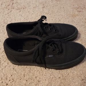 Vans Classic All Over Black sneaker Lace Up shoes women's 7 New